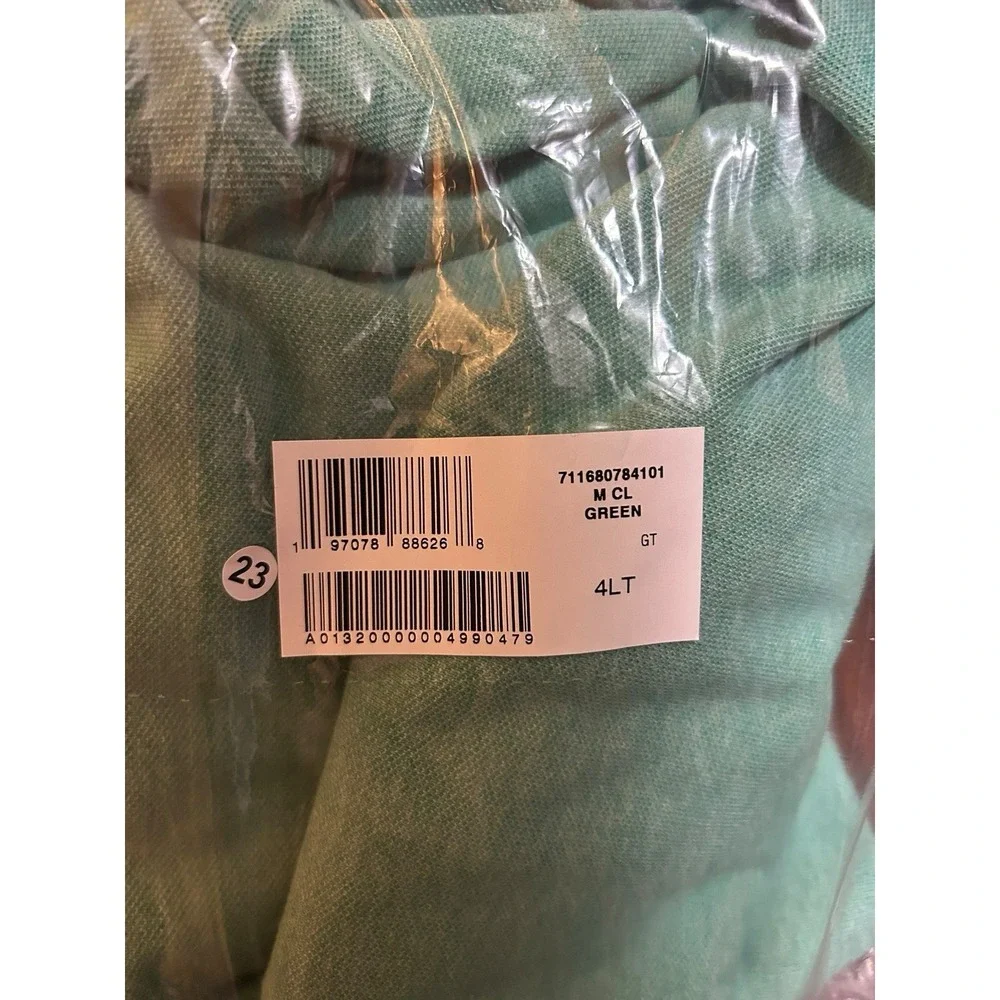 NWT Polo Ralph Lauren Men's 4XLT Tall Green Short Sleeve Polo Shirt Golf  125.00